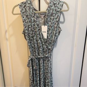 Leota Perfect Wrap Sleeveless Dress - M - Hummingbird Print